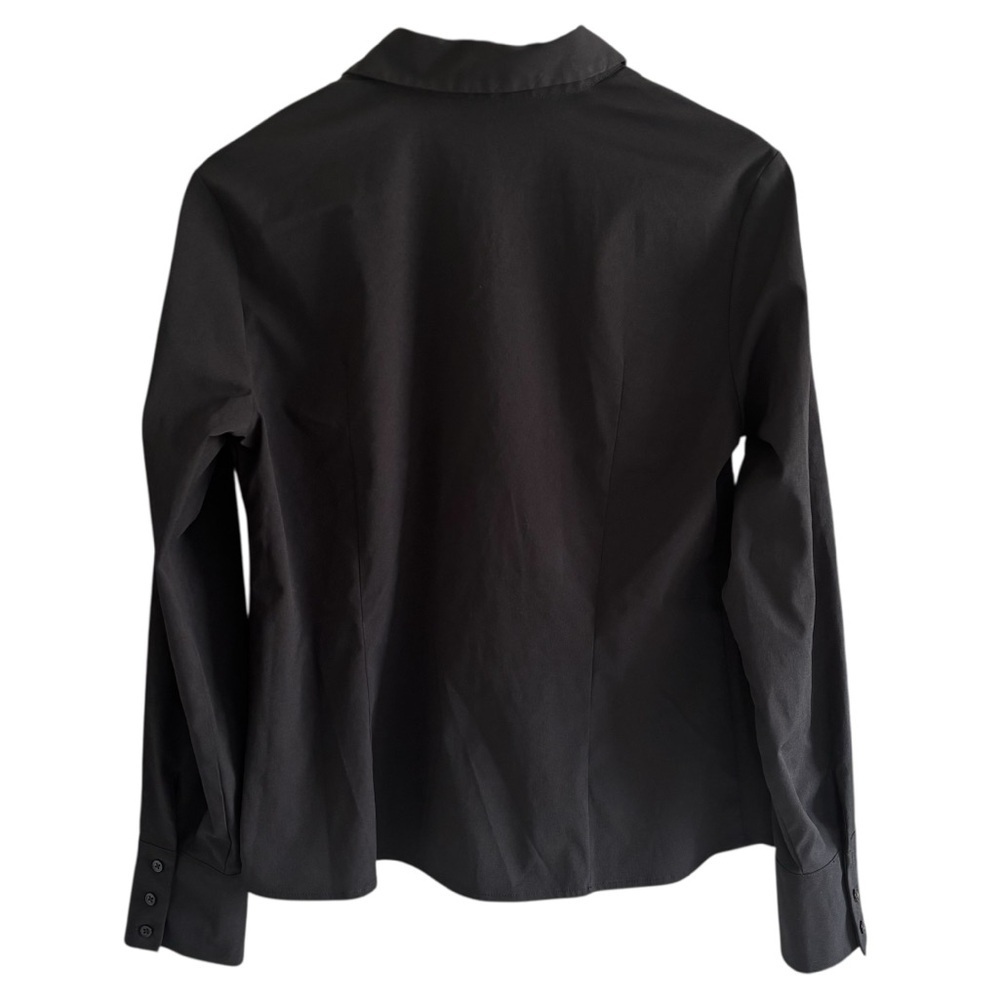 Express Stretch Black Button Up Shirt Size 11/12 Tailored Fit Office Workwear - Picture 8 of 15